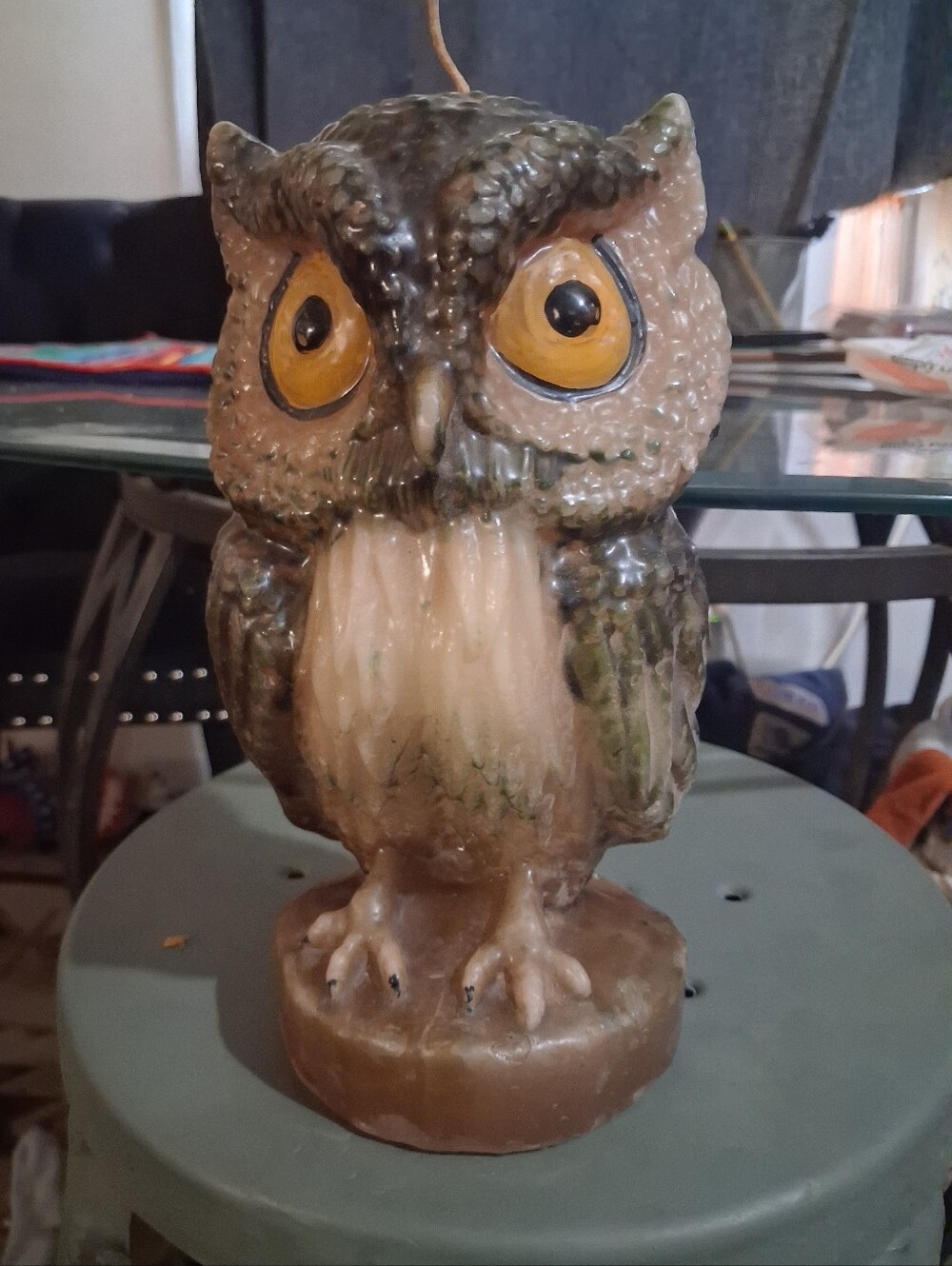 Vintage 1970s Owl Candle Decor